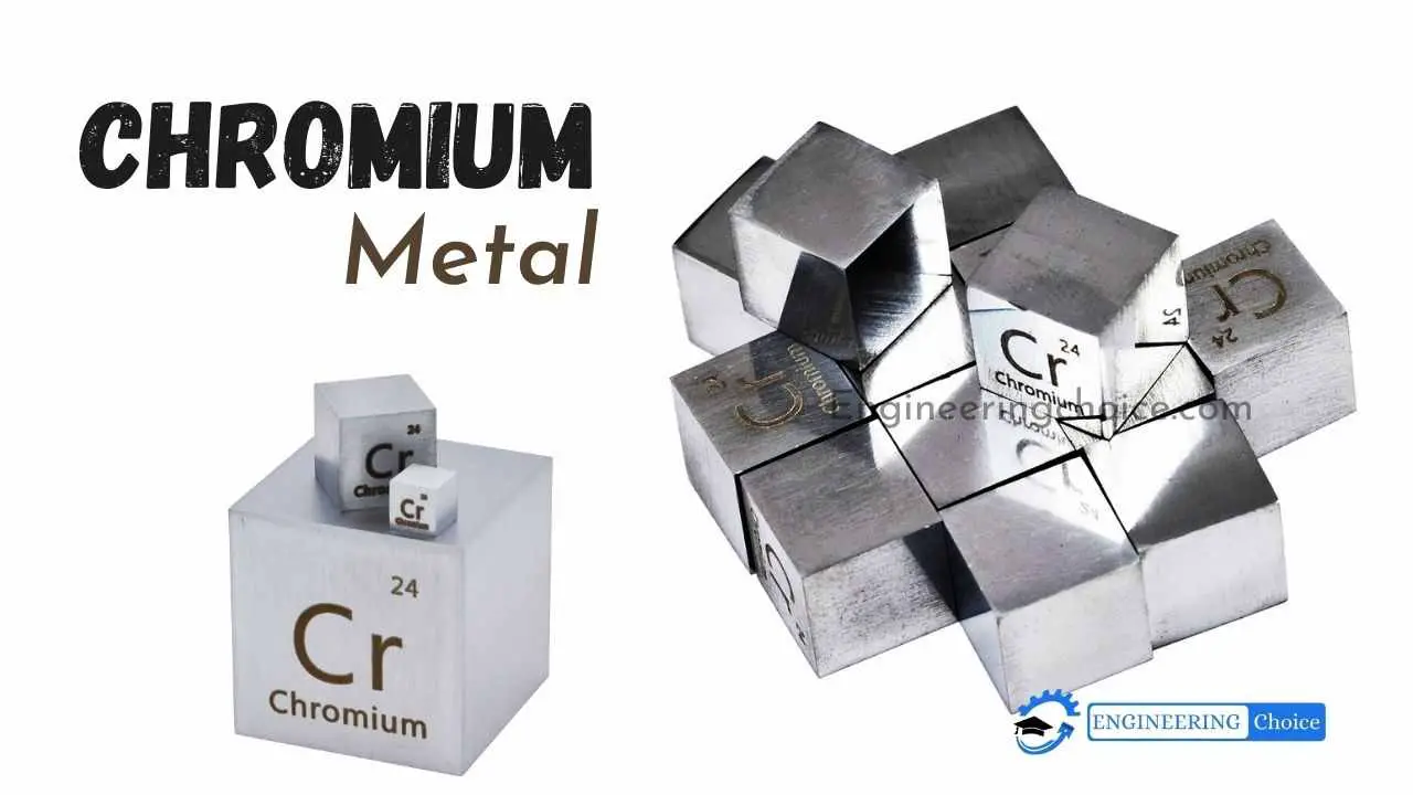 Chromium is a chemical element with the symbol Cr and atomic number 24. It is the first element in group 6. It is a steely-grey, lustrous, hard, and brittle.