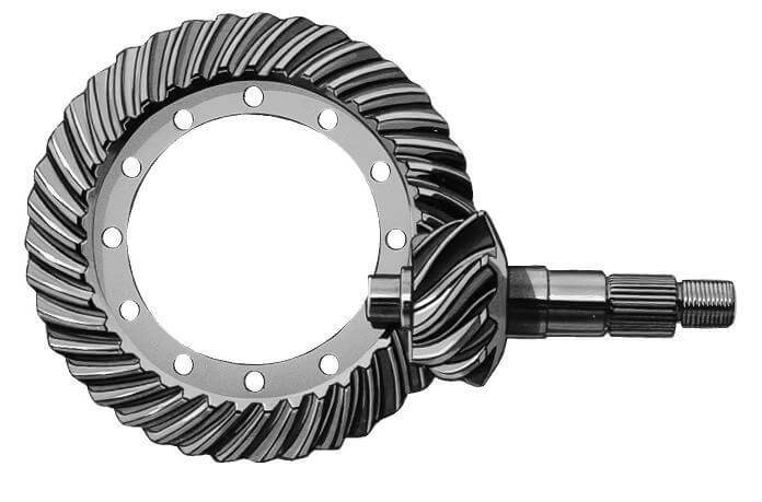 Hypoid gearboxes are a type of spiral bevel gearbox, with the difference that hypoid gears have axes that are non-intersecting and not parallel.