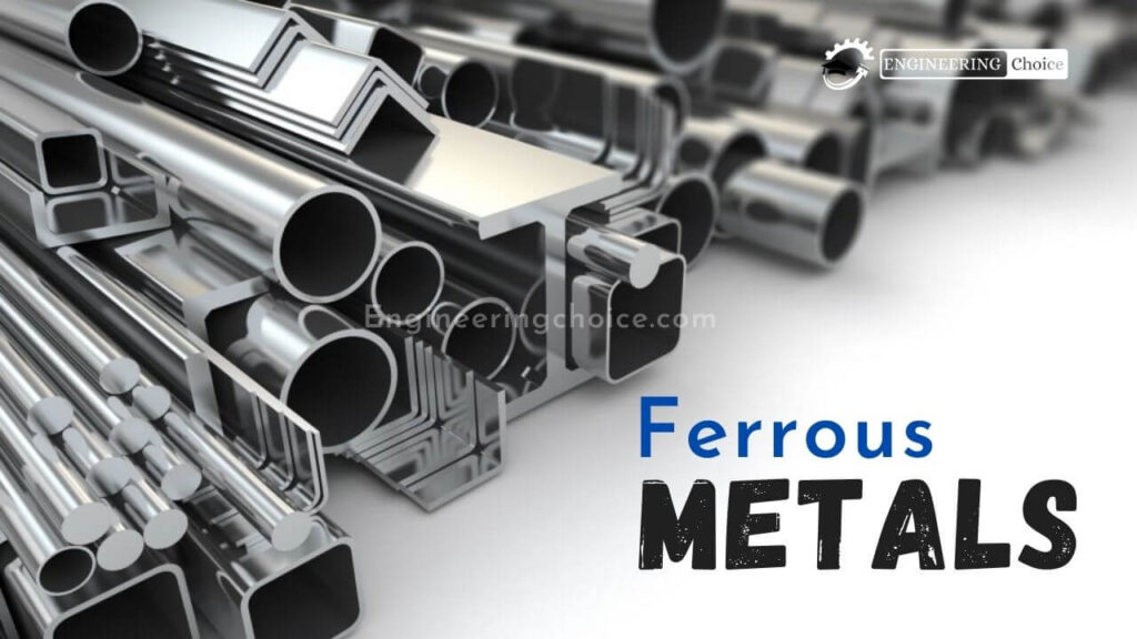 Ferrous metals include steel, cast iron, and titanium, as well as alloys of iron with other metals (such as with stainless steel).